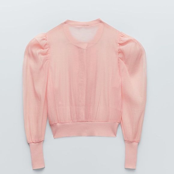 Zara Pink Ruffled Sweater - Picture 6 of 7